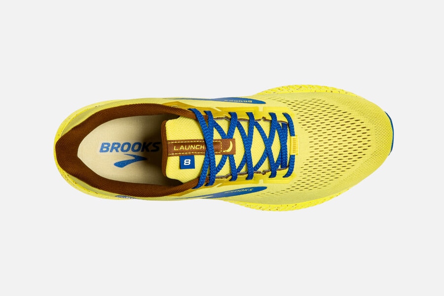 Brooks Running Shoes - Launch 8 Road Womens - Yellow/Blue - ODT-431876